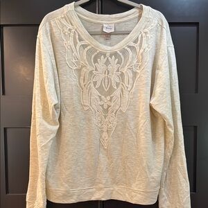 Lace Panel Sweatshirt
